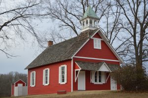 Red school house in the country